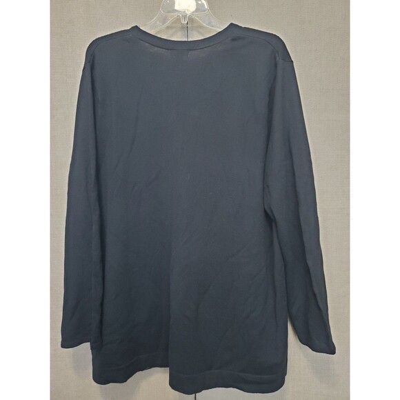 J Jill Black Wool Blend Long Sleeve Button-Up Cardigan Sweater Size XL NWT - Picture 5 of 7